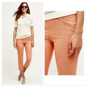 Anthropologie Cartonnier Charlie Cropped Trouser Orange Stripe Size 6